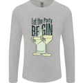 Let the Party be Gin Funny Alcohol Mens Long Sleeve T-Shirt Sports Grey