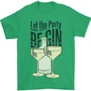 Let the Party be Gin Funny Alcohol Mens T-Shirt 100% Cotton Irish Green