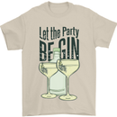 Let the Party be Gin Funny Alcohol Mens T-Shirt 100% Cotton Sand