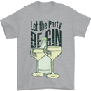 Let the Party be Gin Funny Alcohol Mens T-Shirt 100% Cotton Sports Grey