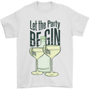 Let the Party be Gin Funny Alcohol Mens T-Shirt 100% Cotton White