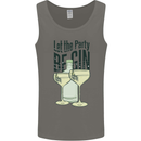 Let the Party be Gin Funny Alcohol Mens Vest Tank Top Charcoal