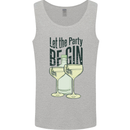Let the Party be Gin Funny Alcohol Mens Vest Tank Top Sports Grey