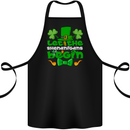 Let the Shenanigans Begin Funny St Patricks Day Cotton Apron 100% Organic Black