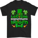Let the Shenanigans Begin Funny St Patricks Day Mens T-Shirt 100% Cotton Black