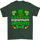 Let the Shenanigans Begin Funny St Patricks Day Mens T-Shirt 100% Cotton Forest Green