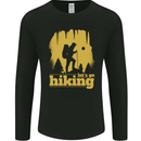 Lets Go Hiking Trekking Camping Outdoors Mens Long Sleeve T-Shirt Black