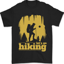 Lets Go Hiking Trekking Camping Outdoors Mens T-Shirt 100% Cotton Black