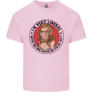 Liberal BBQ Funny 4th July American Independence Mens Cotton T-Shirt Tee Top Light Pink