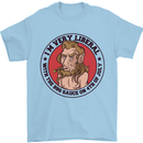 Liberal BBQ Funny 4th July American Independence Mens T-Shirt 100% Cotton Light Blue