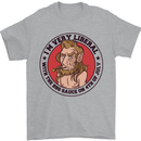 Liberal BBQ Funny 4th July American Independence Mens T-Shirt 100% Cotton Sports Grey