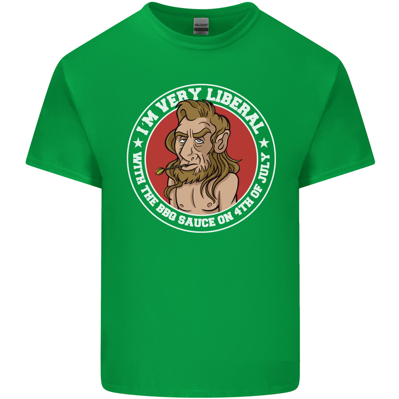 Liberal BBQ Funny 4th of July USA Grill Kids T-Shirt Childrens Irish Green