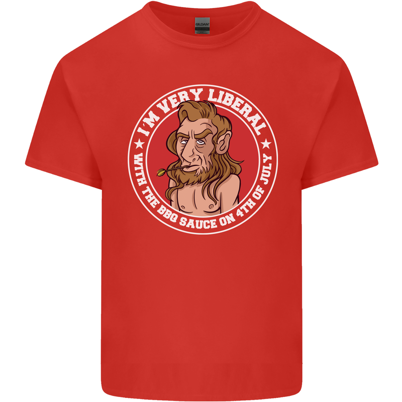 Liberal BBQ Funny 4th of July USA Grill Kids T-Shirt Childrens Red