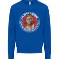 Liberal BBQ Funny 4th of July USA Grill Mens Sweatshirt Jumper Royal Blue