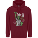 Liberty and Baseball Childrens Kids Hoodie Maroon
