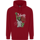 Liberty and Baseball Childrens Kids Hoodie Red