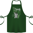 Liberty and Baseball Cotton Apron 100% Organic Forest Green
