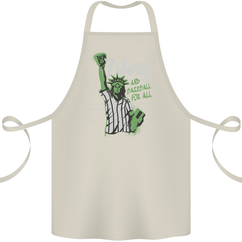 Liberty and Baseball Cotton Apron 100% Organic Natural