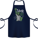 Liberty and Baseball Cotton Apron 100% Organic Navy Blue