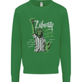 Liberty and Baseball Kids Sweatshirt Jumper Irish Green