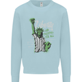 Liberty and Baseball Kids Sweatshirt Jumper Light Blue