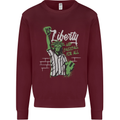 Liberty and Baseball Kids Sweatshirt Jumper Maroon