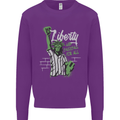 Liberty and Baseball Kids Sweatshirt Jumper Purple