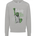 Liberty and Baseball Kids Sweatshirt Jumper Sports Grey