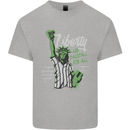 Liberty and Baseball Kids T-Shirt Childrens Sports Grey