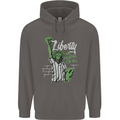 Liberty and Baseball Mens 80% Cotton Hoodie Charcoal