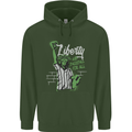 Liberty and Baseball Mens 80% Cotton Hoodie Forest Green