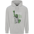 Liberty and Baseball Mens 80% Cotton Hoodie Sports Grey