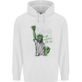 Liberty and Baseball Mens 80% Cotton Hoodie White