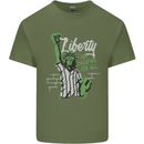 Liberty and Baseball Mens Cotton T-Shirt Tee Top Military Green