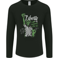 Liberty and Baseball Mens Long Sleeve T-Shirt Black