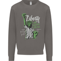 Liberty and Baseball Mens Sweatshirt Jumper Charcoal