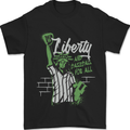 Liberty and Baseball Mens T-Shirt 100% Cotton Black