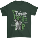 Liberty and Baseball Mens T-Shirt 100% Cotton Forest Green