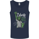 Liberty and Baseball Mens Vest Tank Top Navy Blue