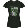 Liberty and Baseball Womens Petite Cut T-Shirt Black