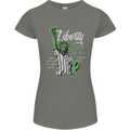 Liberty and Baseball Womens Petite Cut T-Shirt Charcoal