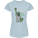 Liberty and Baseball Womens Petite Cut T-Shirt Light Blue