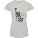 Liberty and Baseball Womens Petite Cut T-Shirt Sports Grey