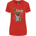 Liberty and Baseball Womens Wider Cut T-Shirt Red