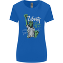 Liberty and Baseball Womens Wider Cut T-Shirt Royal Blue