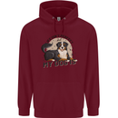 Life Isnt Perfect But My Dog is Mens 80% Cotton Hoodie Maroon