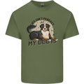 Life Isnt Perfect But My Dog is Mens Cotton T-Shirt Tee Top Military Green
