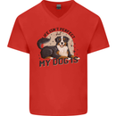 Life Isnt Perfect But My Dog is Mens V-Neck Cotton T-Shirt Red