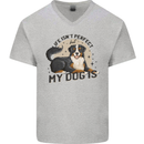 Life Isnt Perfect But My Dog is Mens V-Neck Cotton T-Shirt Sports Grey