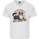 Life Isnt Perfect But My Dog is Mens V-Neck Cotton T-Shirt White
